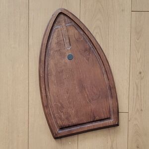 😸VTG Mid Century Baribocraft Wood Cheese Cutting Board | Retro MCM Kitchenware